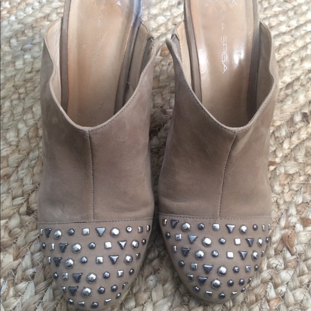 Via Spiga designer 4” high heel mules